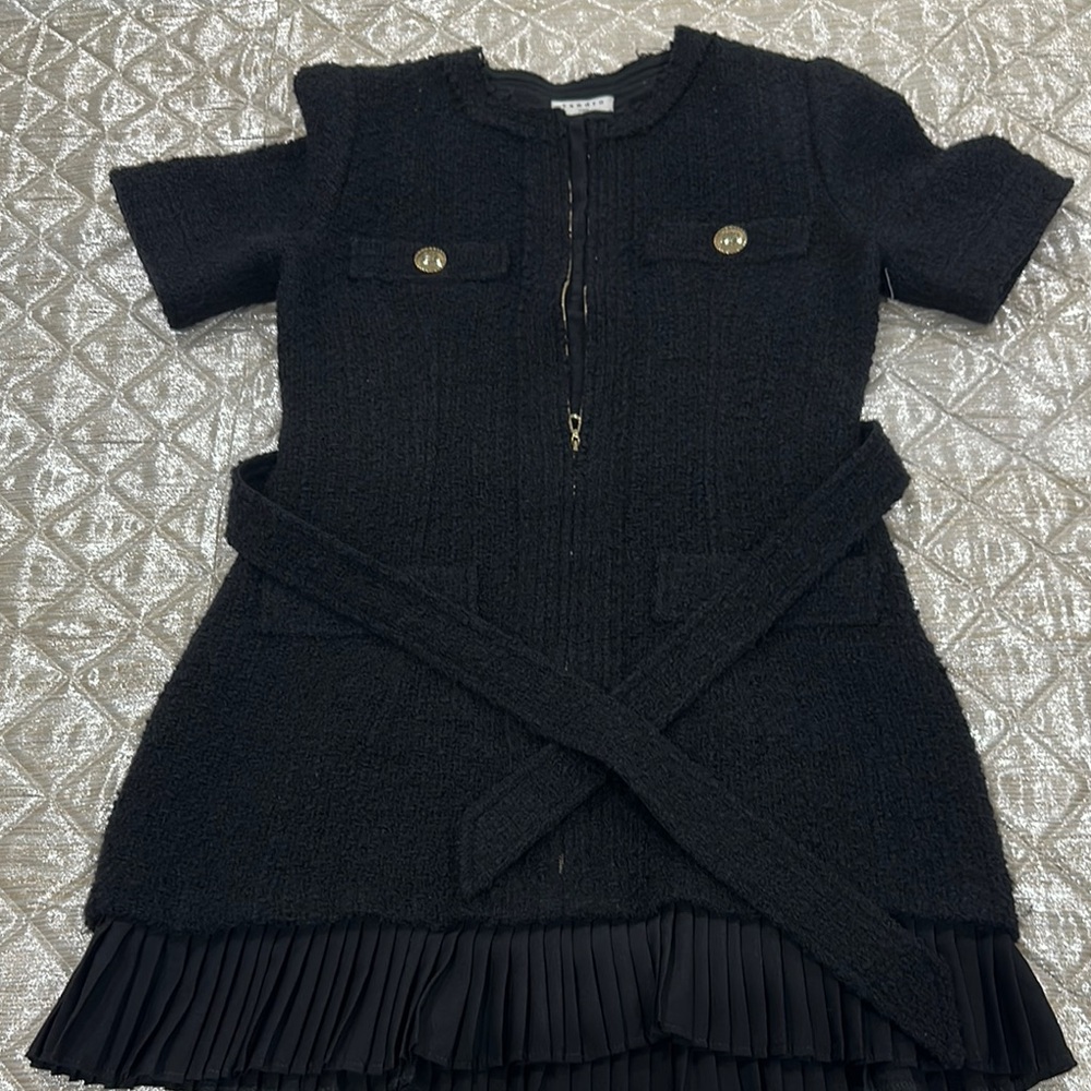 Sandro Joann Boucle Tweed Dress